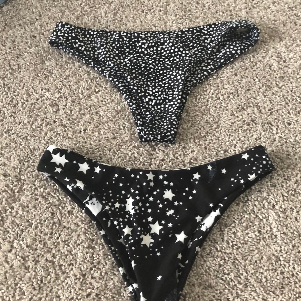 speckled and star bikini bottoms